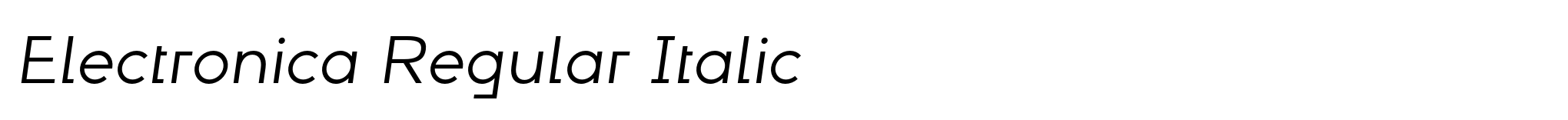 Electronica Regular Italic image
